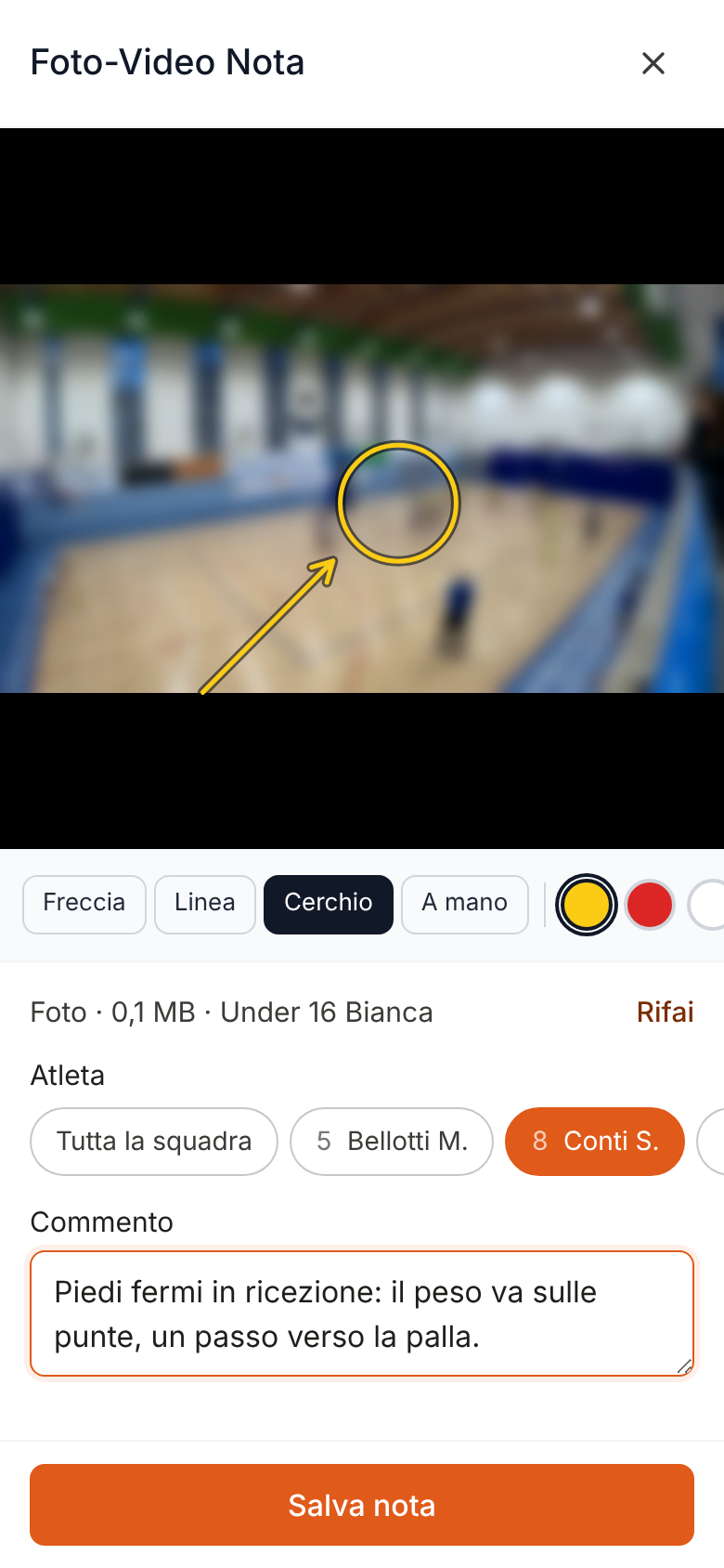 Una nuova foto-video nota sul telefono: il disegno sulla foto, l’atleta e il commento