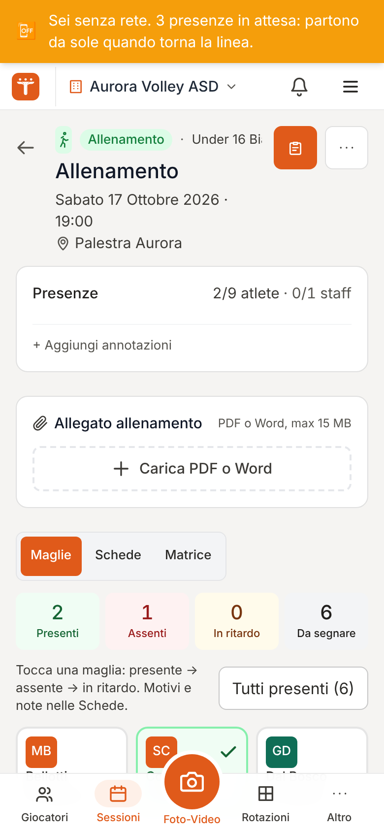 Sul telefono, senza rete: tre presenze in attesa che partono da sole al ritorno della linea